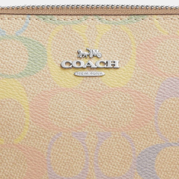 NWT Coach Nolita 19 Rainbow Signature Canvas Mini Shoulder Bag Wristlet CDC38 - Picture 7 of 8